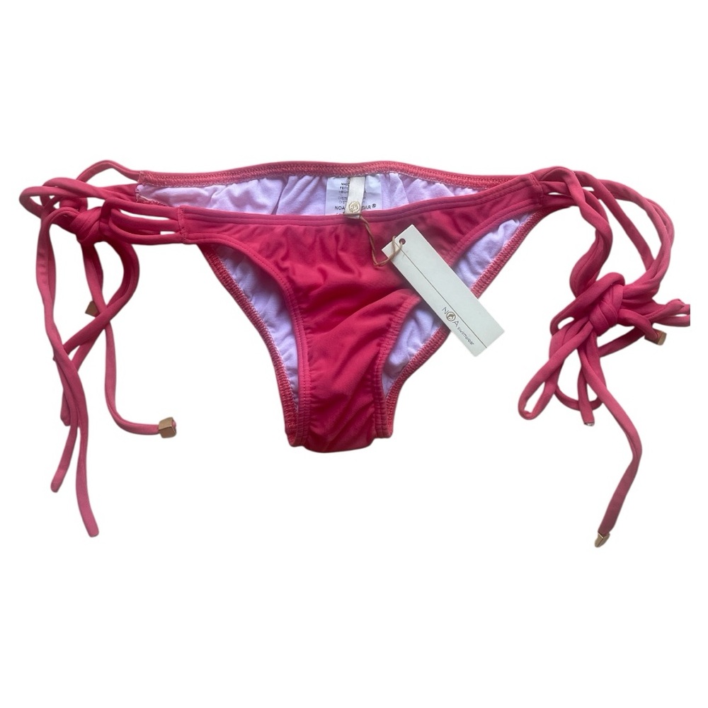 NWT-Pink Bikini Bottom with Side Ties